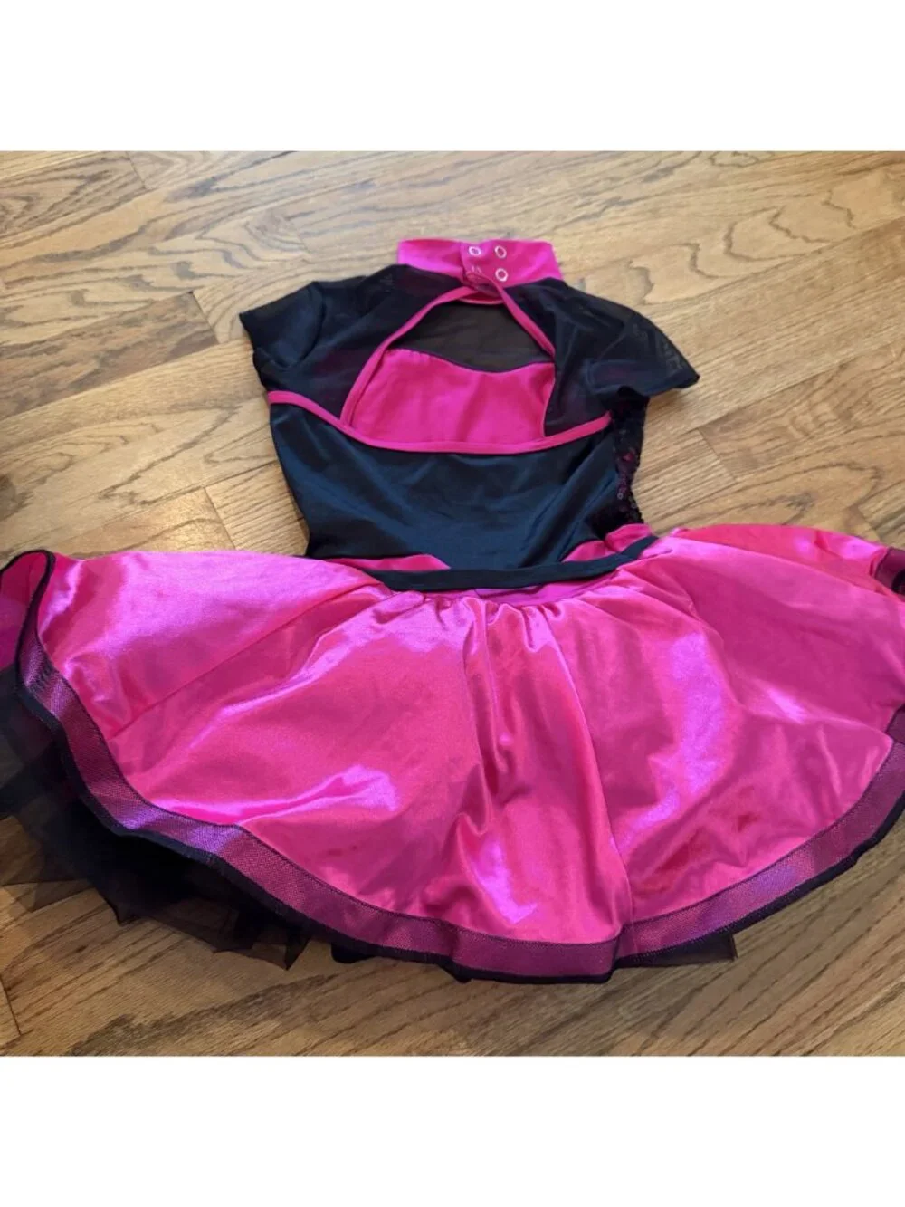 Weissman Pink Black Medium Child Competition Dance Costume 15463